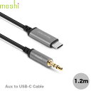 [ネコポス発送] moshi USB Type-C to 3.5mm Aux オーディオケーブル 1.2 m Black # mo-auuc12-bk エヴォ (ケーブル)