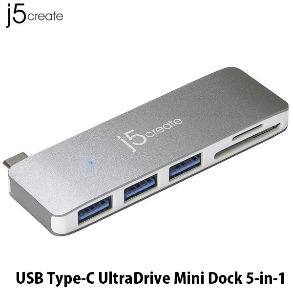 [ネコポス発送] j5 create USB Type-C UltraDrive Mini Dock 5in1 USB 3.0 / SD / MicroSDスロット # JCD348 ジェイファイブクリエイト (ドック・ハブ)
