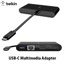 BELKIN USB-C マルチメディア変換アダプタ(LANポート、HDMI、VGA, USB-A) # AVC005btBK ベルキン (USB Type-C アダプタ)(2)