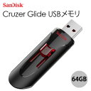 [lR|X] SanDisk 64GB Cruzer Glide - XChi[ USB 3.0 tbVhCu COpbP[W ubN # SDCZ600-064G TfBXN (USB3.0tbV[)