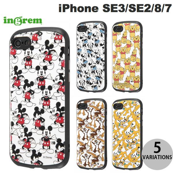 [세일 대상품 6/3~] 디즈니 iPhoneSE3 미키 미니 푸씨 칩과 데일 케이스 귀여운 iPhoneSE2 iPhone8 ingrem iPhone SE 제3세대 / SE 제2세대 / 8 / 7 디즈니 캐릭터 내충격 케이스 MiA 총무늬 잉글렘(스마트폰 케이스·커버)