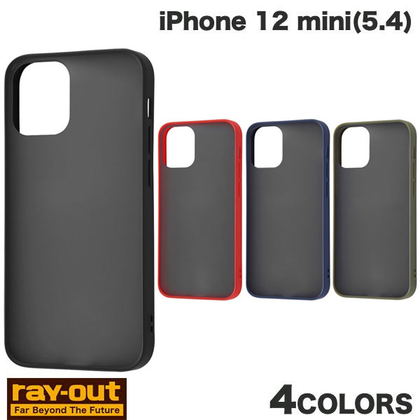 Ray Out iPhone 12 mini 내충격 매트 하이브리드 케이스 Sarafit 레이아웃 (스마트폰 케이스 커버)