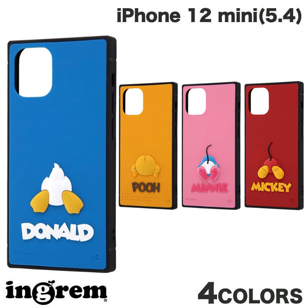 ingrem iPhone 12 mini ディズニーキャラクター 耐衝撃ハイブリッドケース シリコン KAKU イングレム (スマホケース カバー)