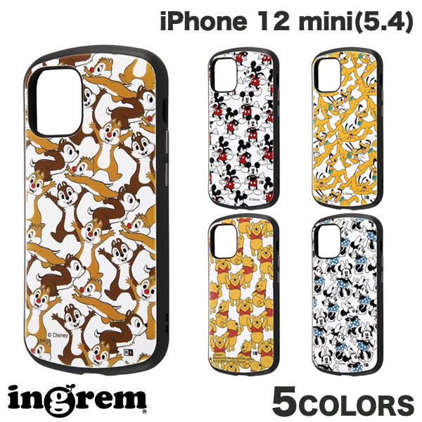 ingrem iPhone 12 mini 디즈니 캐릭터 내충격 케이스 MiA 총무늬 잉글렘(스마트폰 케이스·커버)