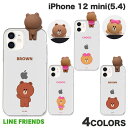 LINE FRIENDS iPhone 12 mini Figure BASIC CLEAR SOFT CtY (X}zP[XEJo[)