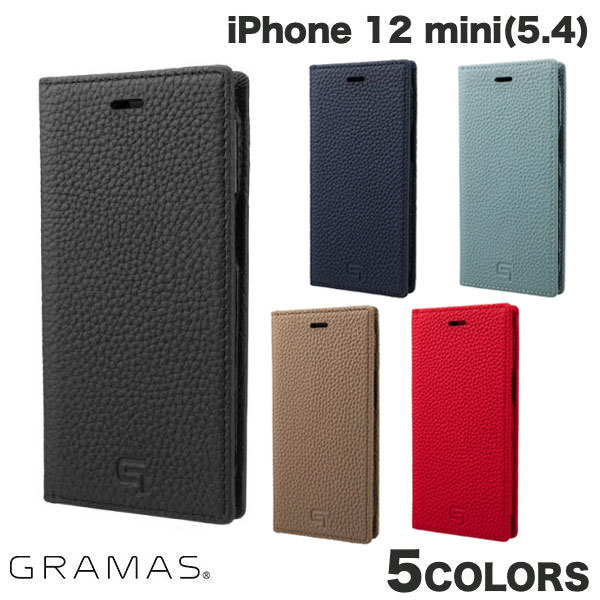 GRAMAS iPhone 12 mini Shrunken-calf Genuine Leather Book Case グラマス (スマホケース・カバー)