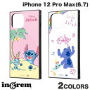 ingrem iPhone 12 Pro Max ディズニーキャラクター 耐衝撃ハイブリッドケース KAKU リロ&スティッチ イングレム (スマホケース・カバー)