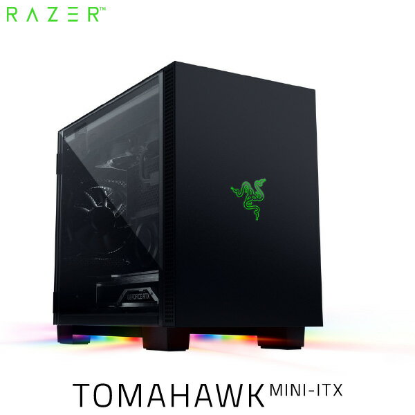 楽天Premium Selection 楽天市場店【あす楽】 【Razerセール開催中!～6/6まで】 Razer Tomahawk Mini-ITX ゲーミング シャーシ # RC21-01400100-R3M1 レーザー （PCケース） デスクトップPCケース [2405RGW]