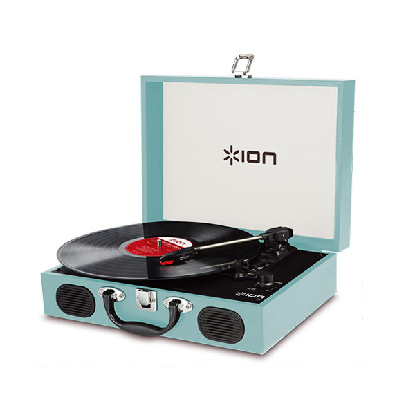 ION Audio Vinyl Transport ポータブル トランク型レコードプレーヤー Blue IA-TTS-29 アイオンオーディオ (レコードプレーヤー)