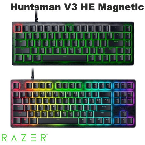Razer Huntsman V3 HE Magnetic 8KHz 英語配列 有線 ホールエフェクト磁気 e スポーツ ゲーミングキーボード レーザー (キーボード) レイザー 65% テンキーレス ラピッドトリガー ホールエフェクト 磁気スイッチ