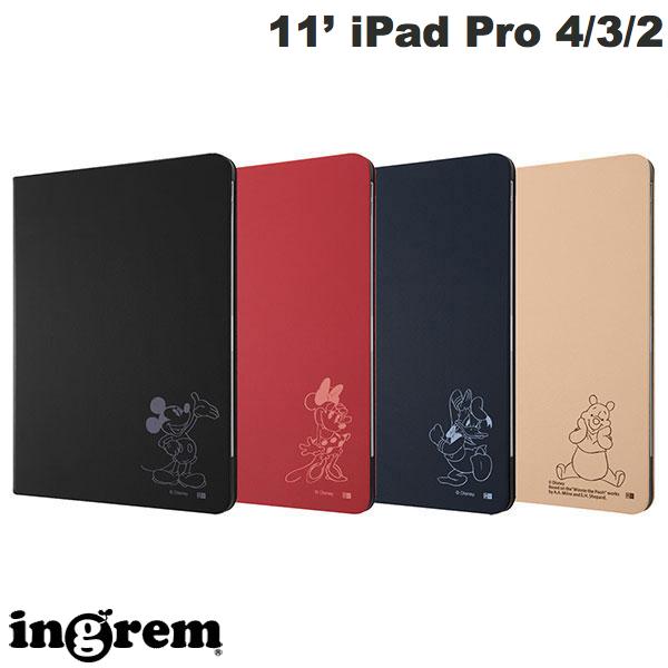 [ネコポス送料無料] ingrem 11インチ iPad Pro M2 第4世代 / M1 第3 / 2 世代 ディズニーキャラクター レザーケース イングレム (タブレットカバー・ケース)