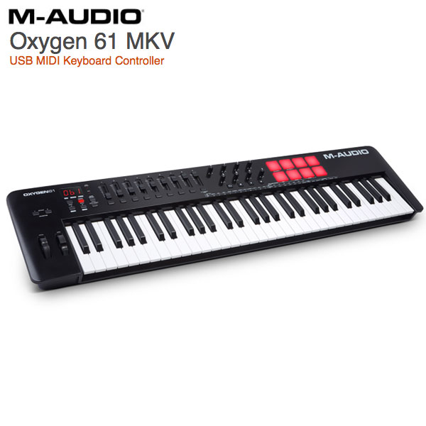 M-AUDIO Oxygen 61 MKV 自動マッピング機能搭載 61鍵USB MIDIキーボードコントローラー # MA-CON-041 エムオーディオ…