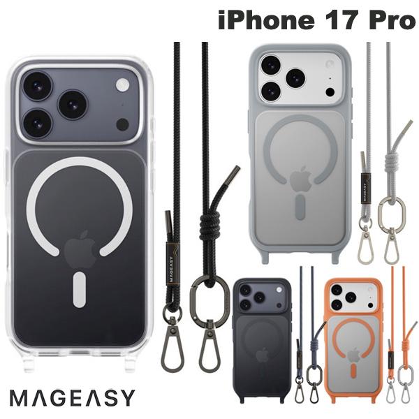 iPhone17Pro 케이스 클리어 케이스 숄더 스트랩 내충격 세련된 레이디스 맨즈 MagEasy iPhone 17 Pro Roam M MagSafe 대응 스트랩 케이스 마그이지(스마트폰 케이스·커버) 2025