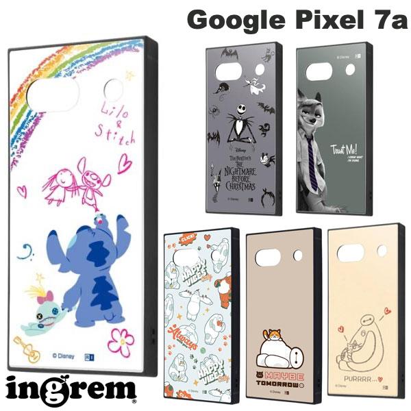 Pixel7a 케이스 스티치 베이 맥스 ingrem Google Pixel 7a 디즈니 KAKU 충격 흡수 범퍼 스퀘어 하이브리드 케이스 잉글렘 (안드로이드 스마트 폰 케이스 커버) 귀여운