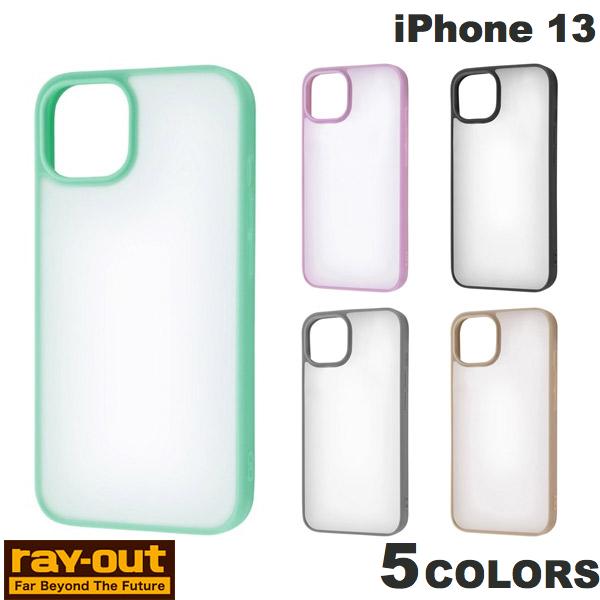 Ray Out iPhone 13 매트 하이브리드 케이스 SHEER 레이아웃 (스마트폰 케이스 커버)