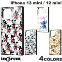 ingrem iPhone 13 mini / 12 mini ディズニーキャラクター 耐衝撃ハイブリッドケース KAKU イングレム (スマホケース・カバー)