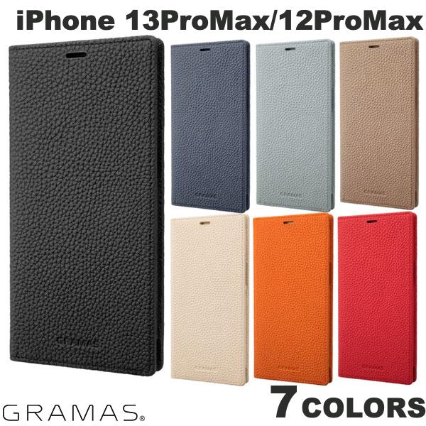 GRAMAS iPhone 13 Pro Max / 12 Pro Max Shrunken-calf Leather Book Case 本革 グラマス (スマホケース カバー) 手帳型ケース 本革