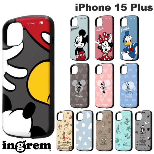 iPhone15Plus 케이스 디즈니 미키 푸우 귀여운 ingrem iPhone 15 Plus 디즈니 내충격 케이스 MiA 잉글렘 미니 도널드 베이 맥스 칩 데일 스티치