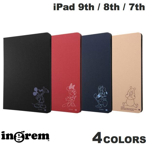 ネコポス送料無料 ingrem iPad 9th / 8th / 7th ディズニーキャラクター レザーケース イングレム (iPadカバー ケース)