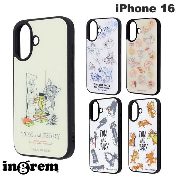 iPhone 16 Case Tom and Jerry Ingrem iPhone 16 Tom and Jerry Maru Shock Absorption Bumper Hybrid Case Ingrem (Smartphone Case/Cover)