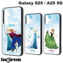 Galaxy S25 ケース Galaxy A25 5G ケース ingrem Galaxy S25 / Galaxy A25 5G ディズニー maru 衝撃吸収 バンパー ハイブリッドケース アナと雪の女王 中川翔子art イングレム ギャラクシー