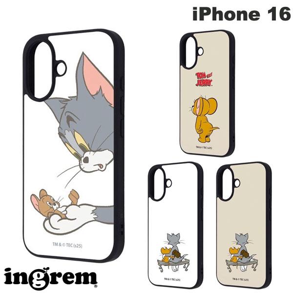 iPhone16 ケース トムとジェリー トムジェリ かわいい ingrem iPhone 16 トムとジェリー maru 衝撃吸収 バンパー ハイブリッドケース イングレム (スマホケース・カバー)