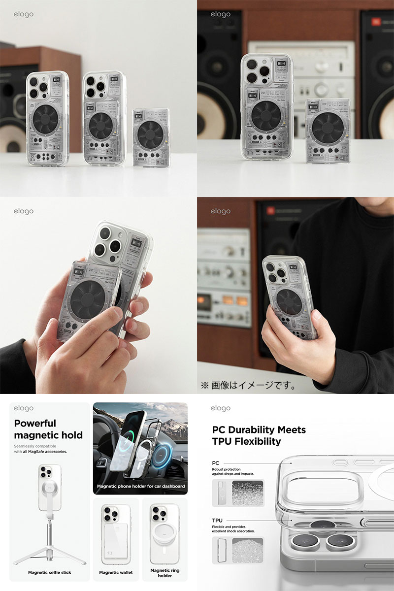 elago iPhone 15 / 15 Pro / 16 / 16 Pro monthly MAGNETIC HYBRID CASE マグネット搭載ハイブリッドケース AMP エラゴ (スマホケース・カバー) おしゃれ かっこいい 男性 kitcut-ps-10141117 Premium Selection 楽天市場店 サンプル画像3