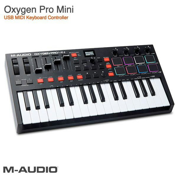 M-AUDIO Oxygen Pro Mini 32 Z~EFCg USB MIDI L[{[h Rg[[ # MA-CON-038 GI[fBI (MIDIL[{[h)