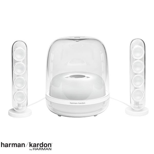 harman kardon SoundSticks 4 Bluetooth スピーカーシステム ホワイト HKSOUNDSTICK4WHTJN ハーマンカードン (Bluetooth接続スピーカー ) 高音質 クリア ガラス おしゃれ