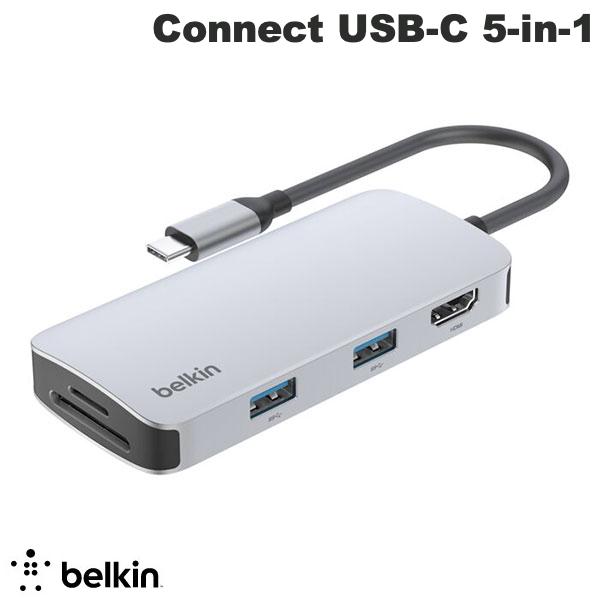 5 Port - BELKIN Connect USB-C 5-in-1 マルチポートハブ 4K HDMI / SD / micro SD / USB A x2 # AVC007fqSGY-V2 ベルキン