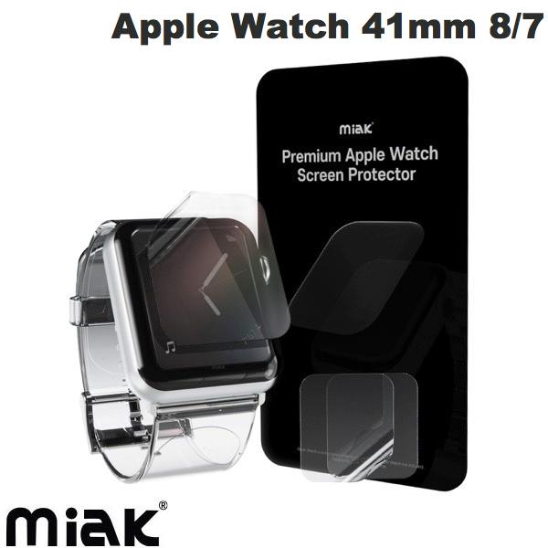  miak Apple Watch 41mm Series 8 / 7 セルフヒーリング 液晶保護フィルム 光沢 2枚入り # MA22174AW ミアック (アップルウォッチ用保護フィルム) 自己修復 防傷