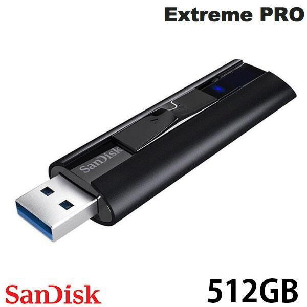 SanDisk 512GB Extreme PRO R=420MB/s W=380MB/s USB 3.2 (Gen 1) フラッシュメモリー 海外パッケージ # SDCZ880-512G-G46 サンディスク (USBメモリー)