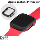 ネコポス発送 Deff Apple Watch 41mm Series 9 / 8 / 7 Ultra Slim Light Case DURO ケブラーケース マットブラック DCS-AW7D41KVBK ディーフ (アップルウォッチケース カバー)