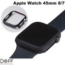 ネコポス発送 Deff Apple Watch 45mm Series 9 / 8 / 7 Ultra Slim Light Case DURO ケブラーケース マットブラック DCS-AW7D45KVBK ディーフ (アップルウォッチケース カバー)