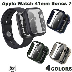 [ネコポス送料無料] Casestudi Apple Watch 41mm Series 8 / 7 Impact 液晶部保護ガラス一体型ハードケース ケーススタディ (アップルウォッチケース カバー) カバーケース 透明 KUTUROGIAN クツロギアン [PSR]