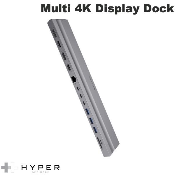 HYPER++ Multi 4K Display Dock 13ݡ ɥå󥰥ơ Displayport / HDMI / ӥåȥͥå / USB Type-C / USB A / microSD / SDɥ꡼ PD 100Wб # HP-HD134 ϥѡ (ɥåϥ)