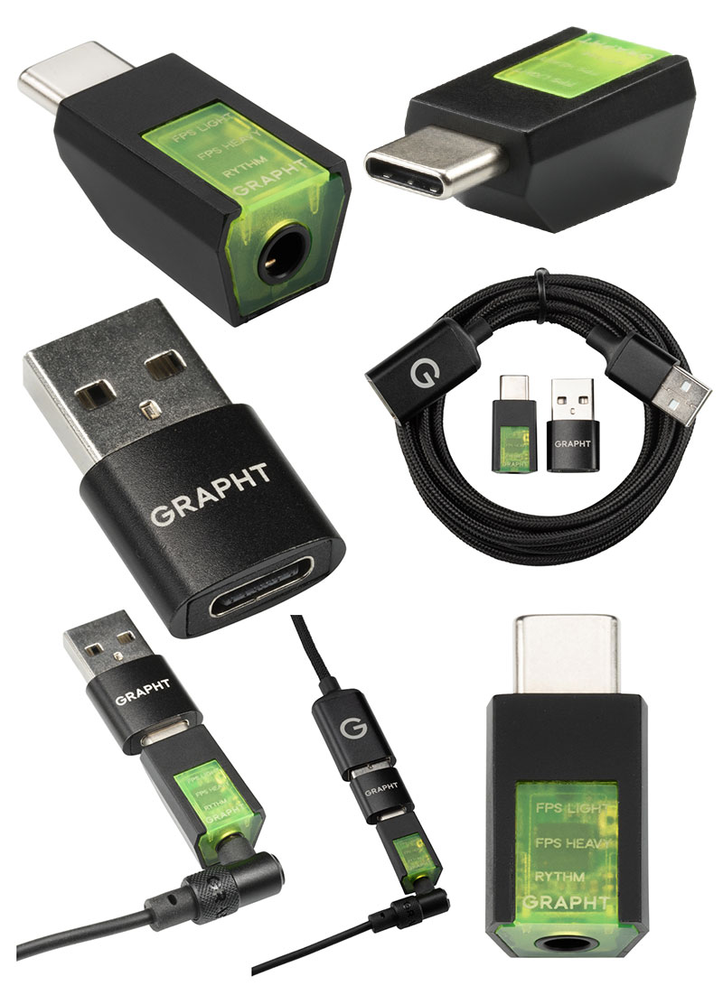 Team GRAPHT MINI DAC for GAMING 超小型 USB DAC # GRT055-MDG-ONE チームグラフト (ケーブル)