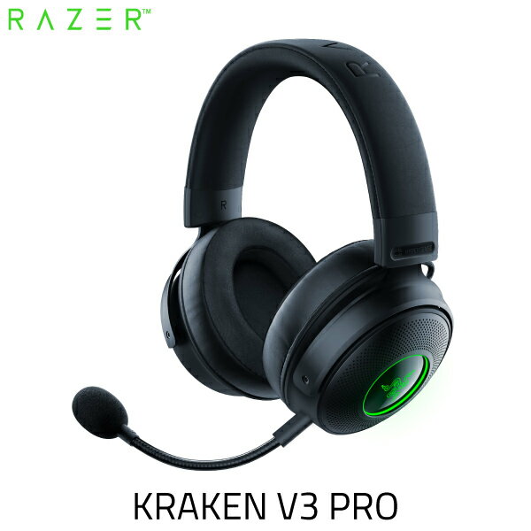 【あす楽】 Razer Kraken V3 Pro THX Spatial Audio 7.1ch サラウンド 対応 HyperSense 振動機能搭載 2.4GHz ワイヤレス / 有線 両対応 ゲーミングヘッドセット ブラック # RZ04-03460100-R3M1 レーザー