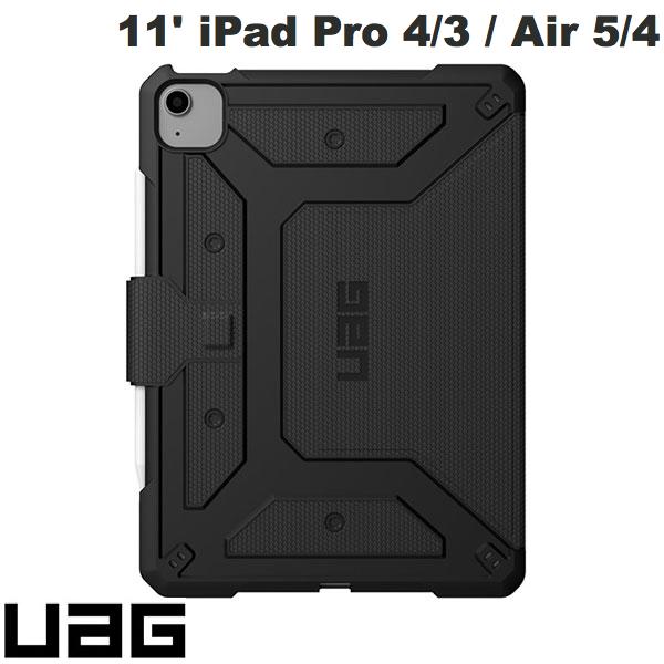 [ネコポス発送] UAG 11インチ iPad Pro M2 第4世代/ M1 第3世代 / iPad Air 第5 / 4世代 METROPOLIS (メトロポリス) 耐衝撃 フォリオケース ブラック # UAG-IPDA5F-BK ユーエージー (タブレットカバー・ケース) ペン収納 ペンケース付 ペンシル収納 スタンド