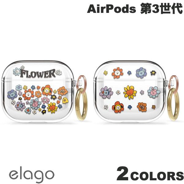 elago AirPods 第3世代 LINE FRIENDS COLLABORATION BT21 FLOWER カラビナ付き TPUケース エラゴ (AirPods ケース) [PSR]