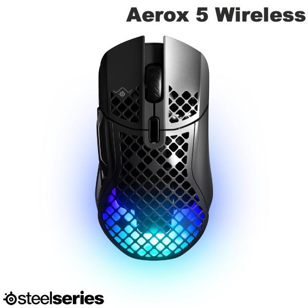SteelSeries Aerox 5 Wireless 有線 / 2.4GHz / Bluetooth 5.0 両対応 超軽量 ワイヤレス 9ボタン ゲーミングマウス # 62406J スティールシリーズ マウス 