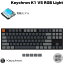 Keychron K1 V5 Mac英語配列 有線 / Bluetooth 5.1 ワイヤレス 両対応 テンキーレス Gateron 青軸 87キー RGBライト メカニカルキーボード # K1-B2-US キークロン (Bluetoothキーボード) 【国内正規品】Mac iPad対応