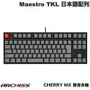 ARCHISS Maestro TKL テンキーレス キーボード 日本語配列 91キー CHERRY MX静音赤軸 昇華印字 黒/グレイ # AS-KBM91/SRGBA アーキス (キーボード) その1