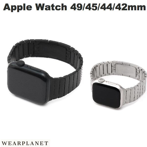 [ネコポス発送] WEARPLANET Apple Watch 49 / 45 / 44 / 42mm サージカルステンレス製 プレミアムメタルバンド ウェアプラネット (アップルウォッチ ベルト バンド) 高品質 バタフライバックル