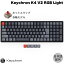 Keychron K4 V2 Mac日本語配列 有線 / Bluetooth 5.1 ワイヤレス 両対応 ホットスワップ Gateron G Pro テンキー付き 赤軸 103キー RGBライト メカニカルキーボード # K4-J1-JIS キークロン (Bluetoothキーボード) 【国内正規品】