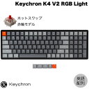 Keychron K4 V2 Macpz L / Bluetooth 5.1 CX Ή zbgXbv Gateron G Pro eL[t Ԏ 100L[ RGBCg JjJL[{[h # K4-J1-US L[N (BluetoothL[{[h) yKiz