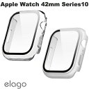 elago Apple Watch 42mm Series 10 CLEAR SHIELD CASE 強化ガラス一体型ケース エラゴ (アップルウォッチケース ...