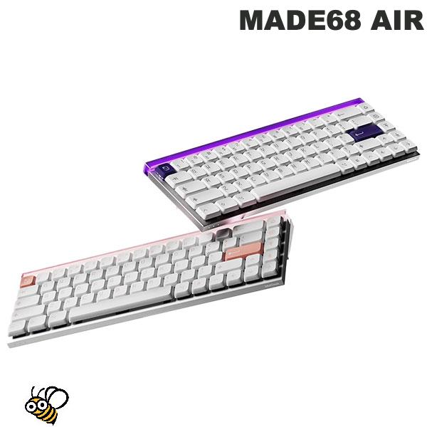 MelGeek MADE68 AIR 65% 英語配列 有線 8000Hz ラピッドトリガー対応 テンキーレス 68キー ロープロファイル ゲーミングキーボード メルギーク ピンク パープル 磁気スイッチ 万磁王軸 アクチュエーションポイント 調整可能 光る