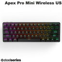 楽天1位 SteelSeries Apex Pro Mini Wireless US 英語配列 61キー 有線 / 2.4GHz / Bluetooth 5.0 ワイヤレス テンキーレスメカニカルゲーミングキーボード OmniPointスイッチ 64842J スティールシリーズ