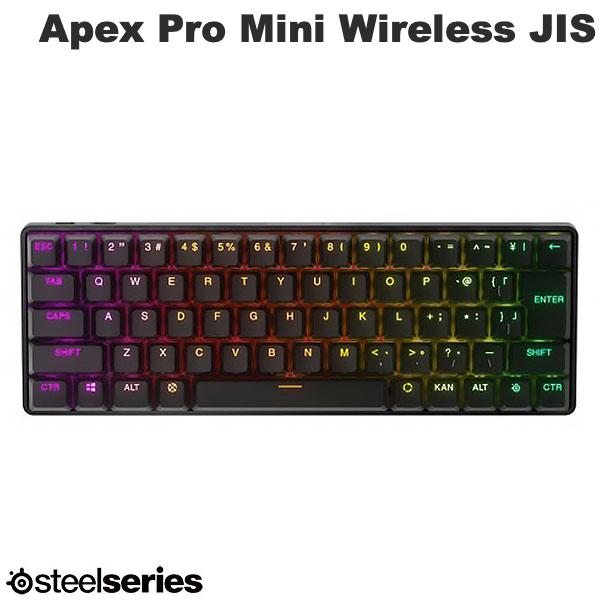 SteelSeries Apex Pro Mini Wireless JP 日本語配列 65キー 有線 / 2.4GHz / Bluetooth 5.0 ワイヤレス テンキーレスメカニカルゲーミングキーボード OmniPointスイッチ 64829J スティールシリーズ